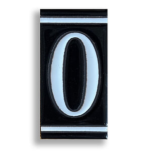 Huisnummer Zwart Wit - 0