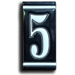 Huisnummer Zwart Wit - 5