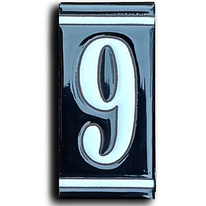 Huisnummer Zwart Wit - 9