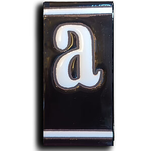 Huisnummer Zwart Wit - A