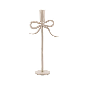 Kaarsenstandaard bow beige 30cm