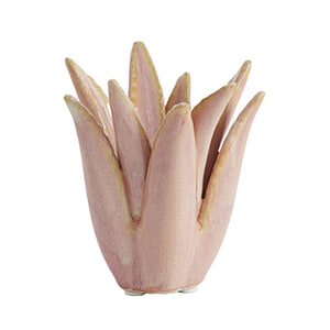 Kandelaar Cactus keramiek koraal S