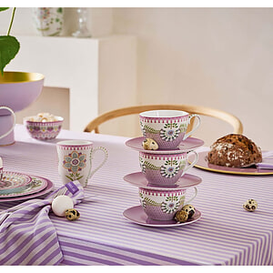 Kop en schotel Lily & Lotus Lila 280ml