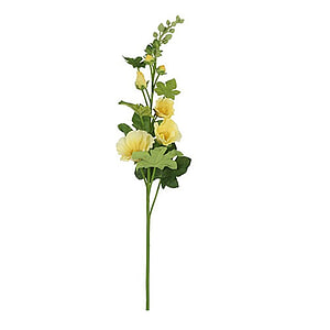 Kunstbloem Alcea geel L
