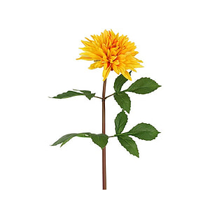 Kunstbloem Dahlia Geel S 