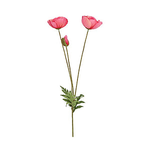 Kunstbloem Papaver Donker Roze