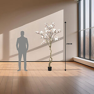 Kunstplant Magnolia wit L