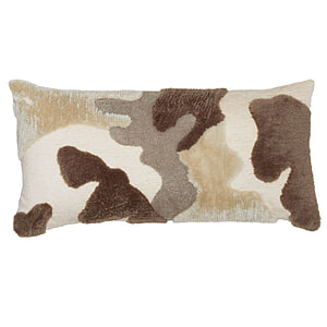 Kussen Cetuno creme donkerbruin 60x30