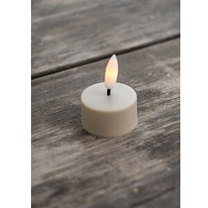 LED theelichten Greige met oplader