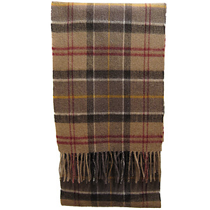 Merino Cashmere Tartan Scarf muted