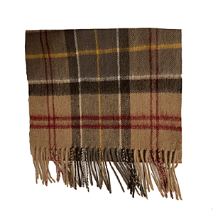 Merino Cashmere Tartan Scarf muted 