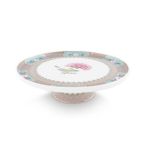 Mini Cake Tray blushing birds Khaki 21cm