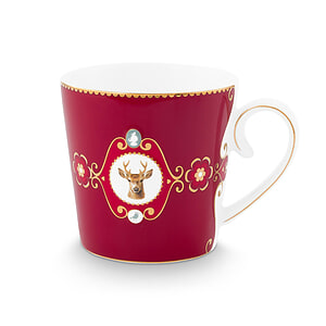 Mok L Love Brids Medallion Deer Dark Red