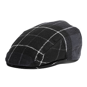 Moons Tweed Cap Black/grey Tartan