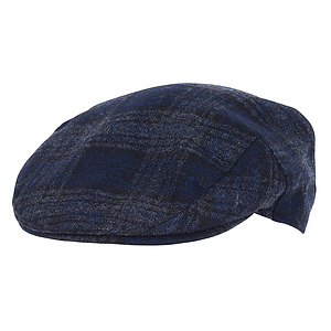 Moons tweed cap Navy Plaid