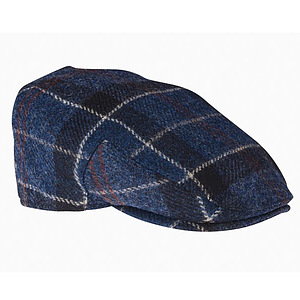 Moons Tweed Cap Navy Tartan