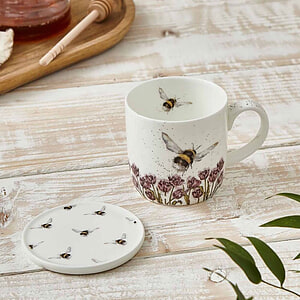 Mug and Coaster Bumble Bee