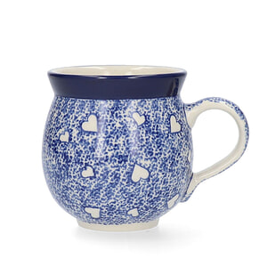 Mug Farmer 370ml  - White Hearts