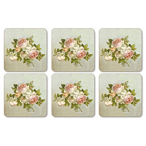 Onderzetter antique roses, set van 6