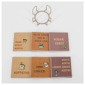 Onderzetters met rekje koffie 6