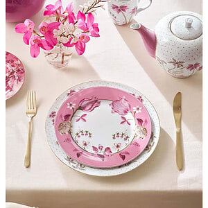 Ontbijtbord Jolie tulip roze 23cm
