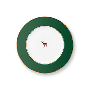 Ontbijtbord Love Birds Deer Dark Green 21 cm
