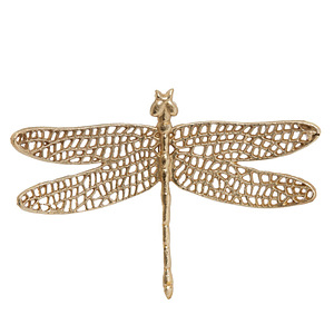 Ornament Dragonfly glanzend goud L