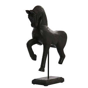 Ornament Horse hout zwart