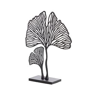 Ornament Leaf mat zwart XXL