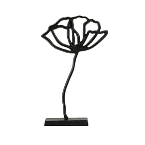 Ornament op voet Papaveru zwart L
