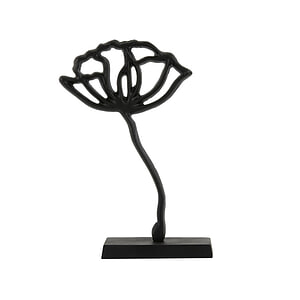 Ornament op voet Papaveru zwart M