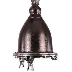 Hanglamp Como, zwart ruw nickel