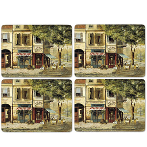 Placemat Parisian scenes, set van 4