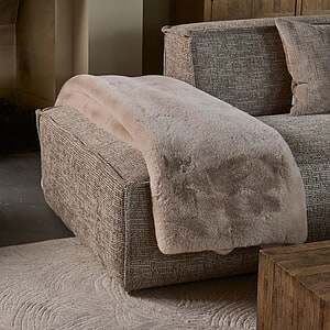 Plaid Riviera Maison Alba Faux Fur Throw 180x130