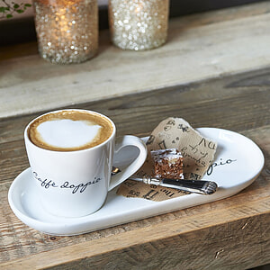 Riviera Maison Caffe Doppio - Kop met schotel 