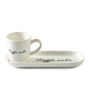 Riviera Maison Caffe Solo  - Kop met schotel 