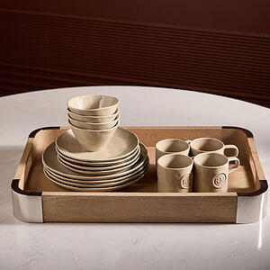 Riviera Maison Portofino Dinnerware set 16  flax