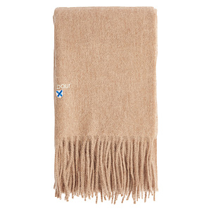 Scarf Plain Lambswool Brown 