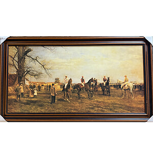 Schilderij met lijst Koloniaal Jacht