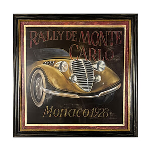Schilderij met Lijst Rally de Monte Carlo