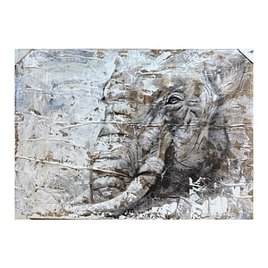 Schilderij olifant krantarikel 