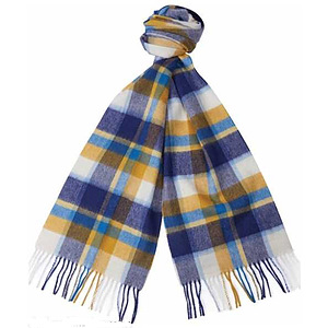 Sjaal Country Plaid blue gold 