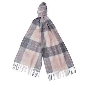 Tartan Cashmere Scarf pink/grey 