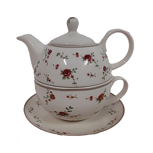 Tea for one Beige bloemen
