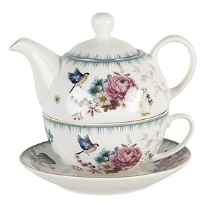Tea for one vogel bloemen