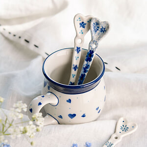Tea Spoon Heart - Indigo