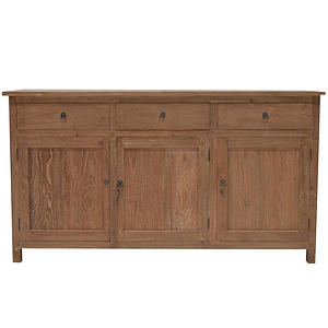 Teak dressoir 3 deuren en 3 laden