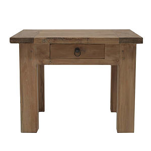 Teak Hoektafel met lade