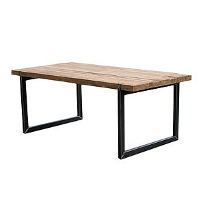 Teak Industriele Eettafel 200cm