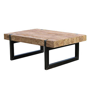 Teak Industriele Salontafel